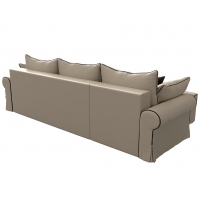 Угловой диван Элис (экокожа бежевый/коричневый)  - Изображение 1